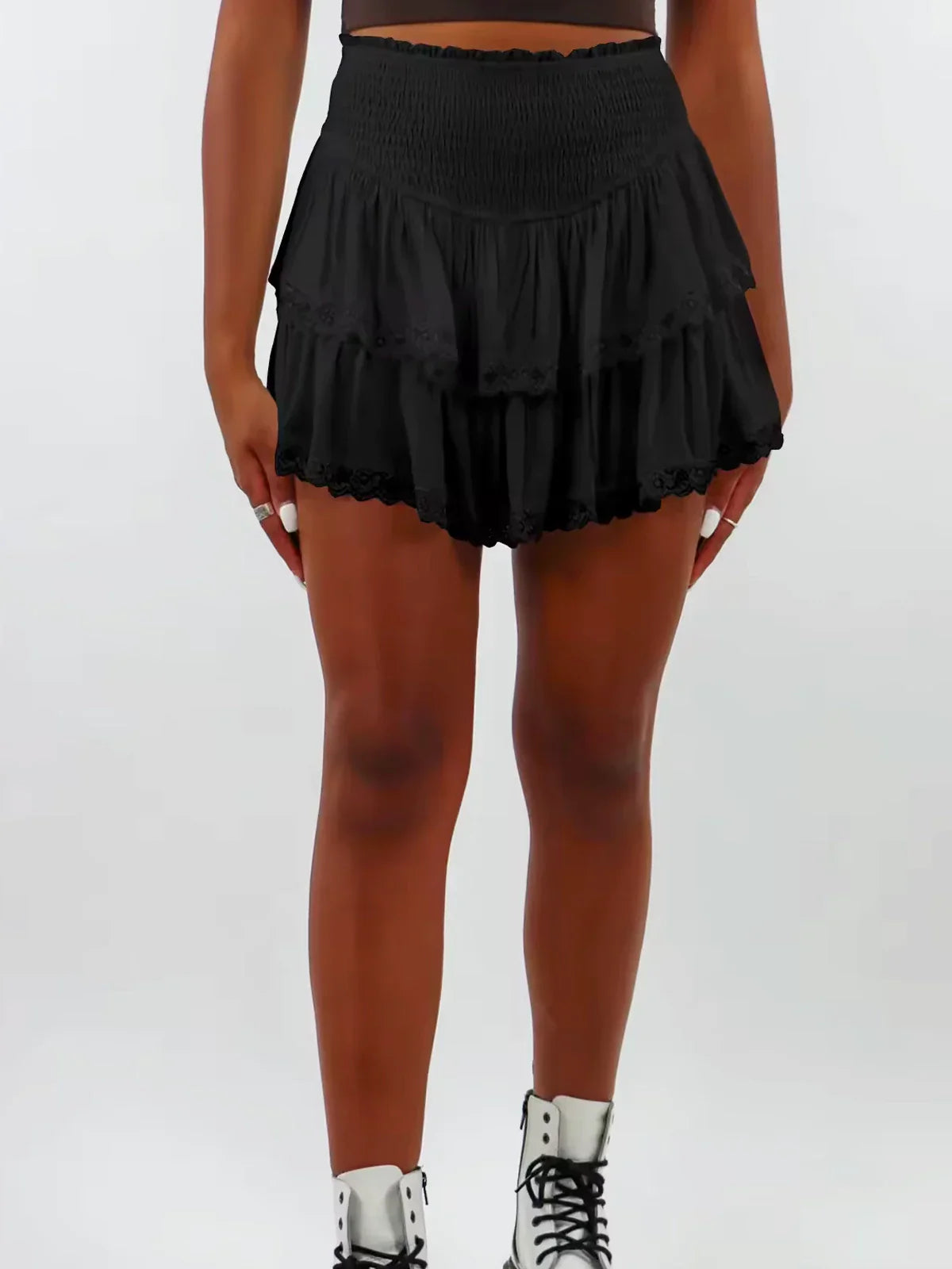 Sized | gebreide trui en minirok