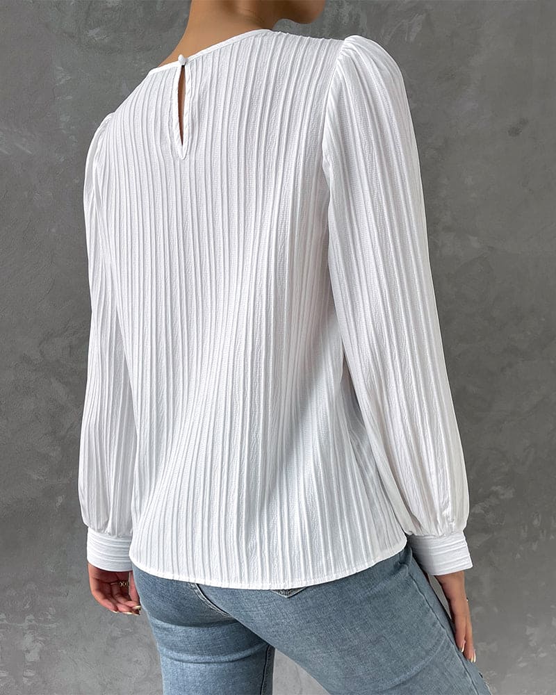 By Olivia | Dames Blouse met Lantaarnmouwen