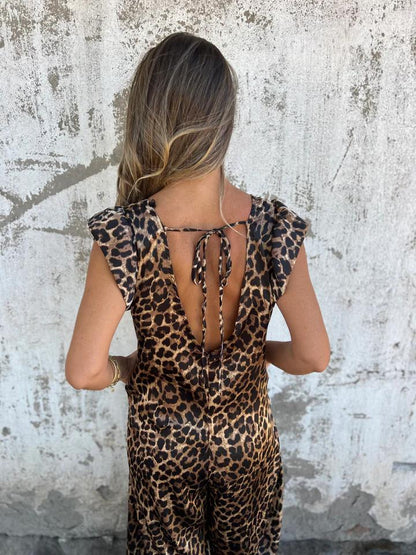 Leopardprint | V-hals jurk