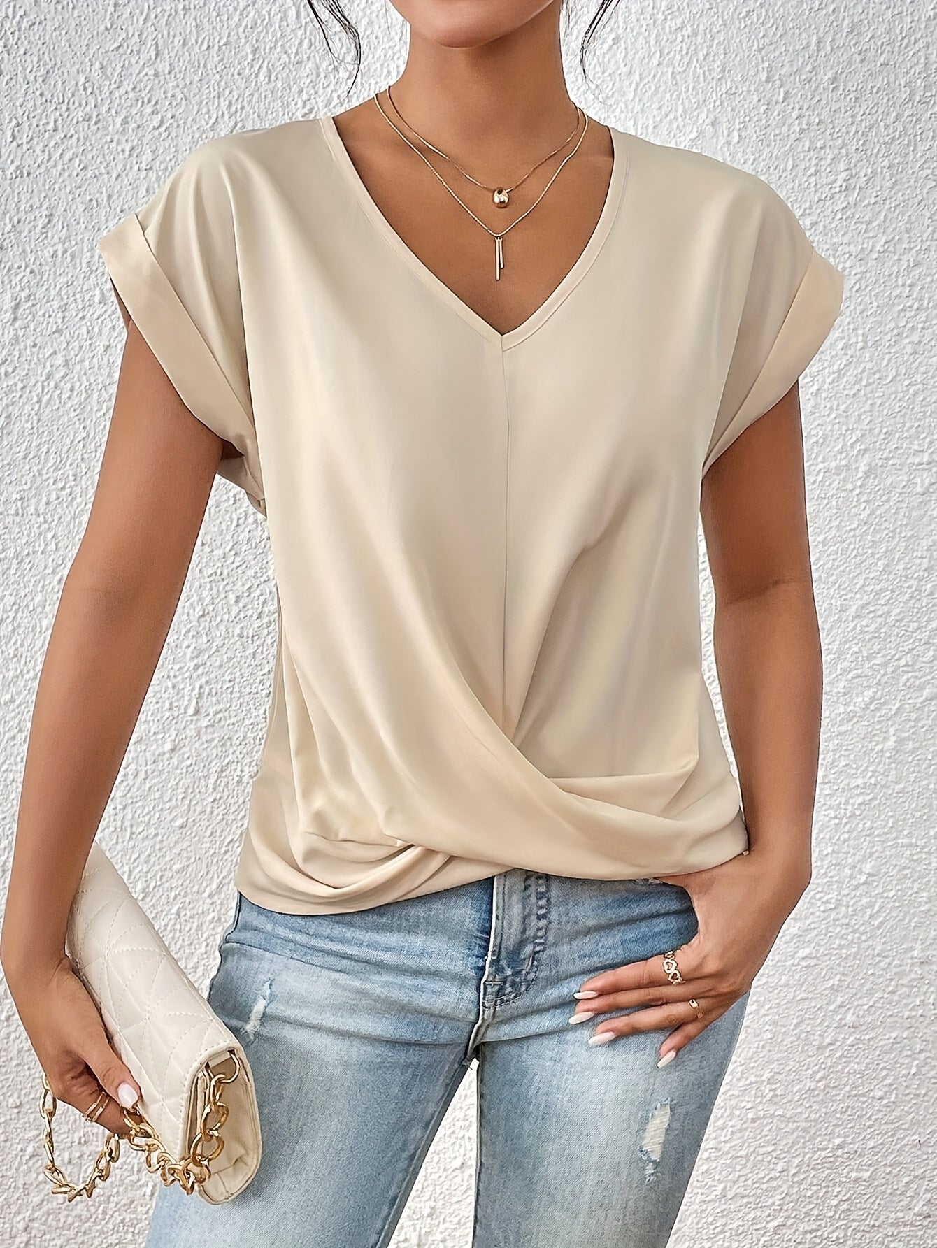 Ziva | Casual T-shirt met V-hals