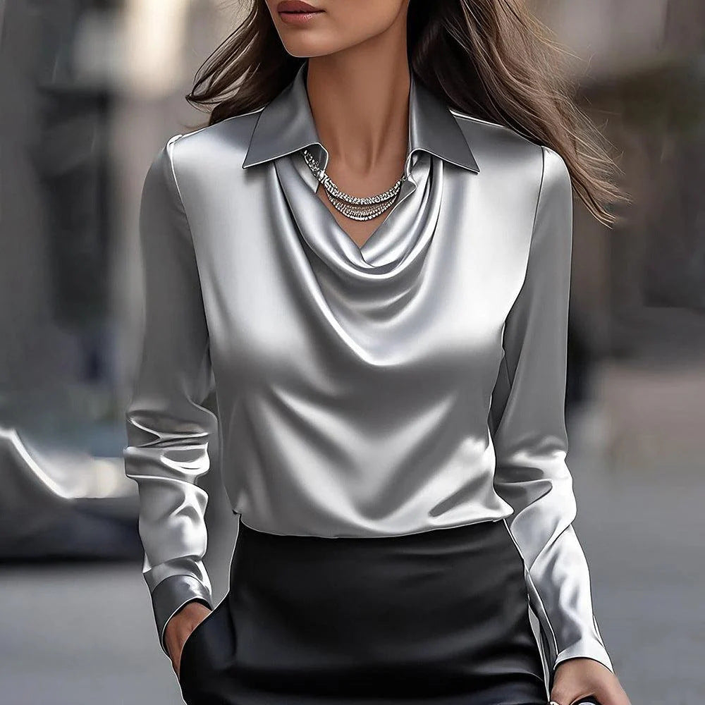 Catherine™ |  Satijnen Blouse
