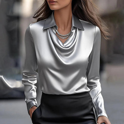 Catherine™ |  Satijnen Blouse
