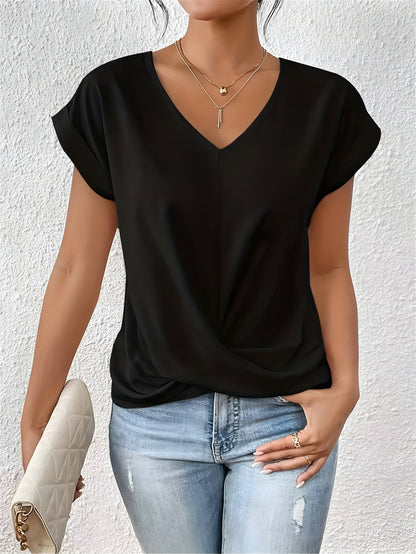 Ziva | Casual T-shirt met V-hals