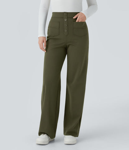 Jade | Elastische broek met hoge Taille