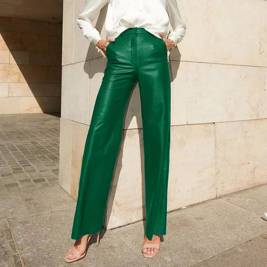 Diamante | High Waist Leren Broek