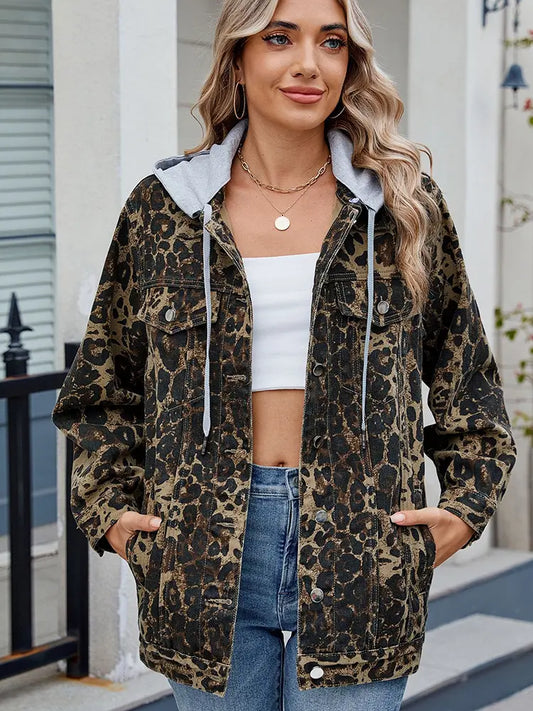 Loose | Hooded Denim Jacket Top