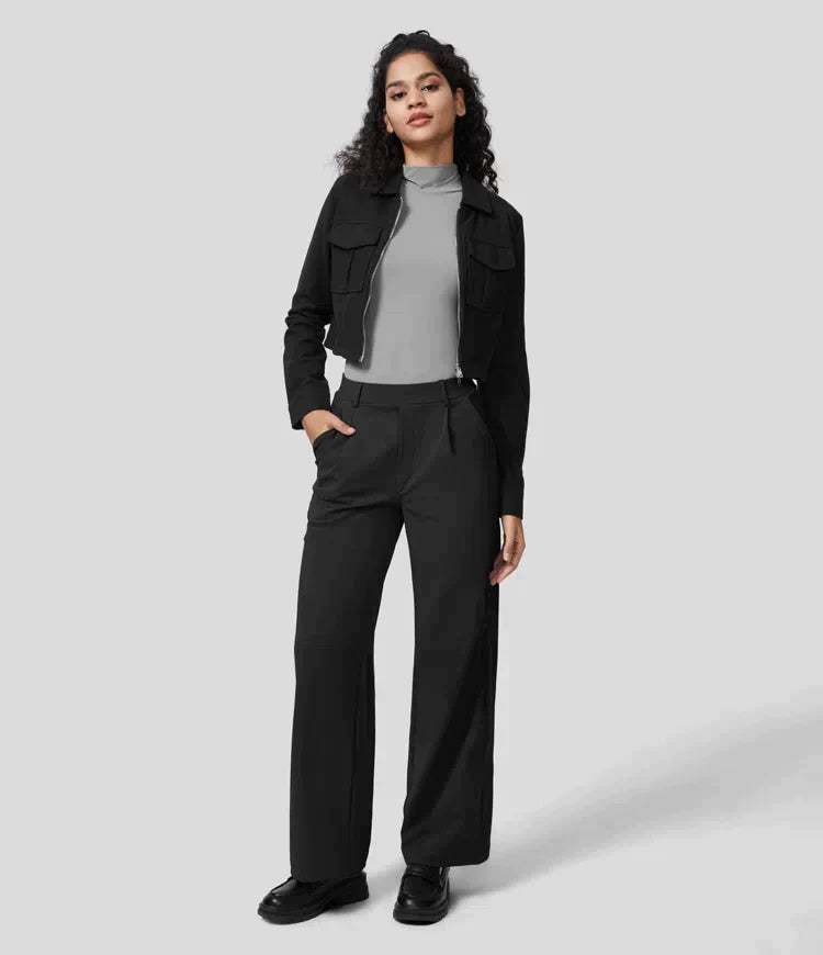 Hailee | Stretchbroek met hoge taille