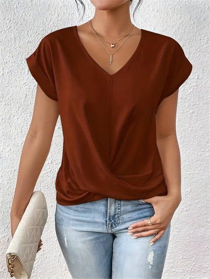 Ziva | Casual T-shirt met V-hals