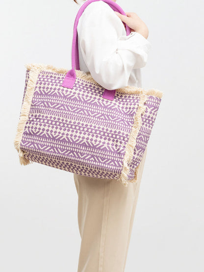 FINOU – Bedrukte Canvas Tas | Retro, Ruim & Kleurrijk