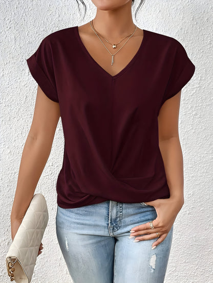 Ziva | Casual T-shirt met V-hals