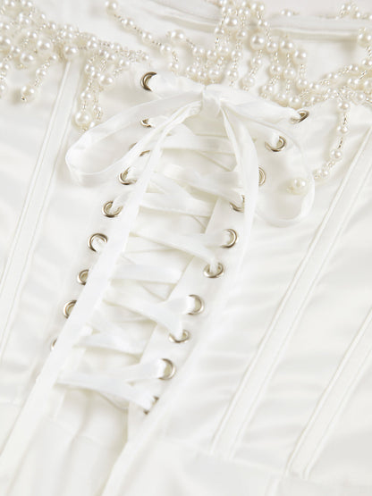 Olivia | Strapless Pearl Dress