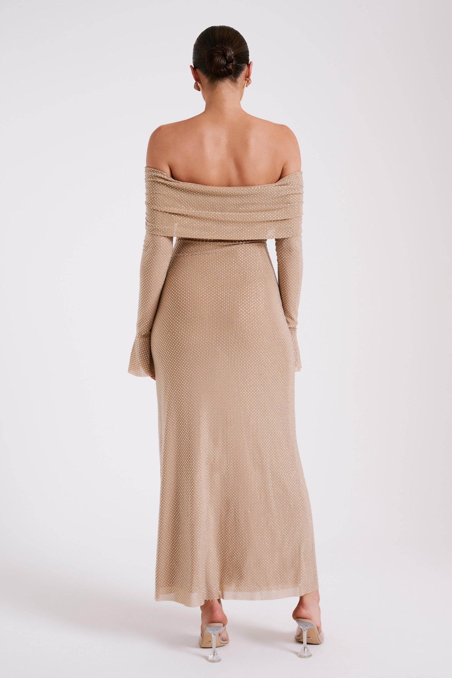 Marcella | Off Shoulder Diamante Dress