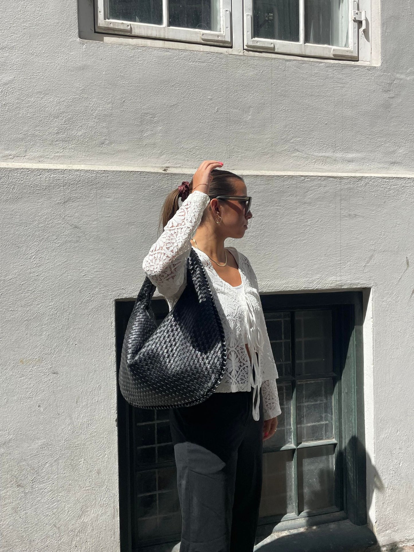 DORIN |  Trendy gevlochten handtas