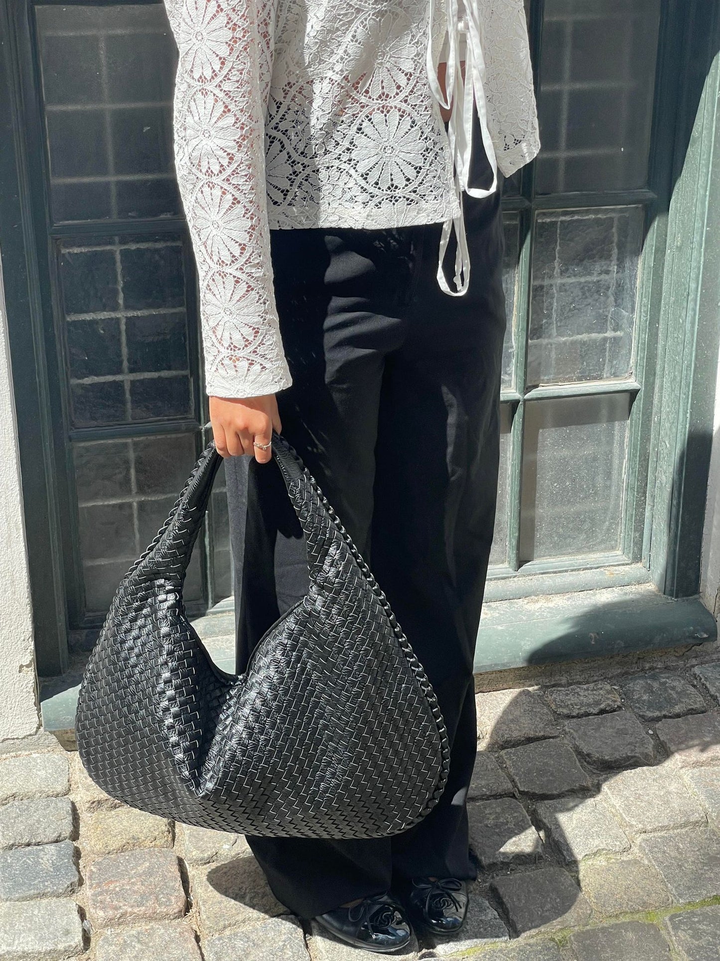DORIN |  Trendy gevlochten handtas