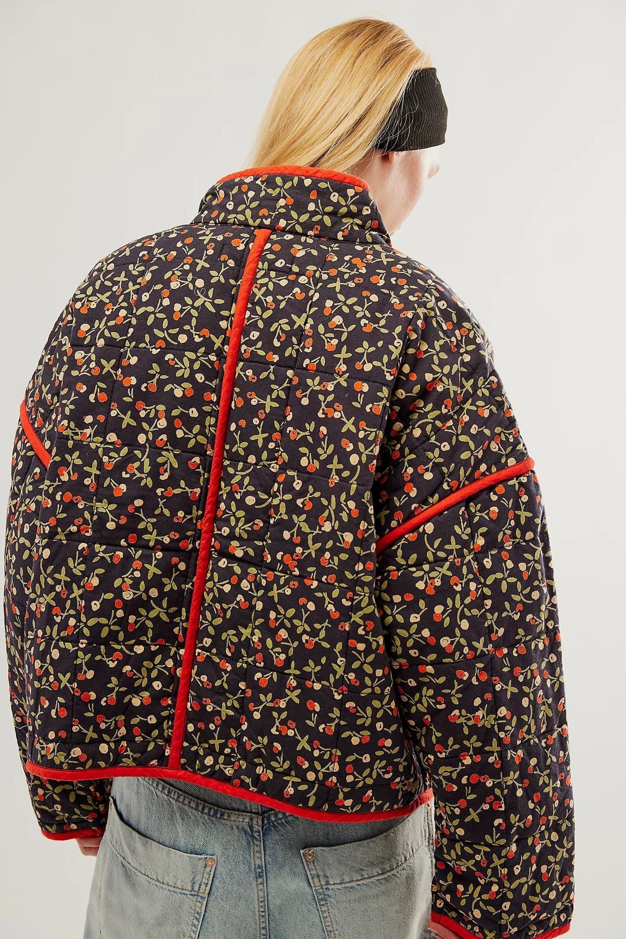 Katoenen bloemenprint jack