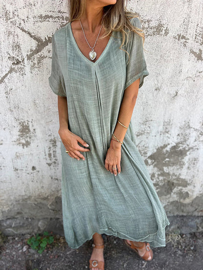 NOVA™ | Loose V-hals Jurk