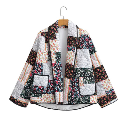 Revvy | Jas met bloemenpatchworkprint