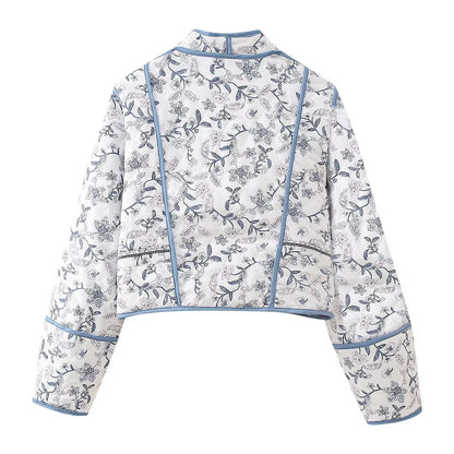 Omkeerbaar bloemenprint jasje