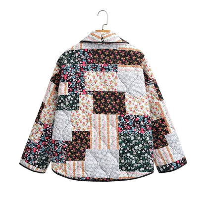 Revvy | Jas met bloemenpatchworkprint