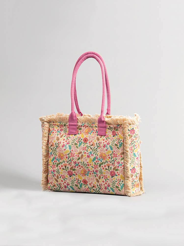 FINOU – Bedrukte Canvas Tas | Retro, Ruim & Kleurrijk