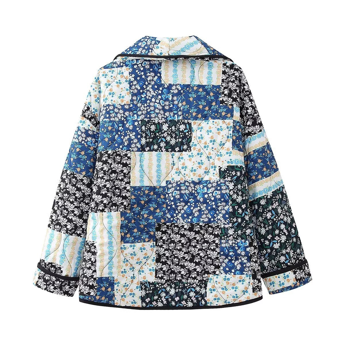 Revvy | Jas met bloemenpatchworkprint