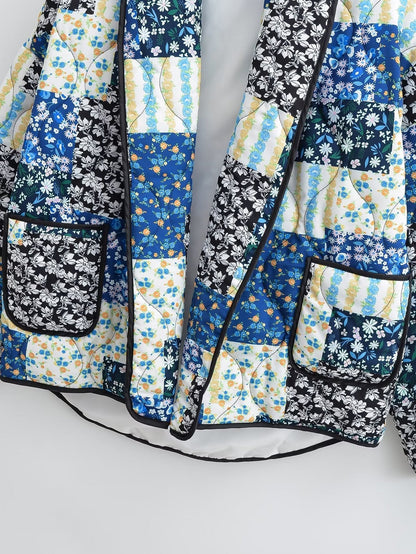 Revvy | Jas met bloemenpatchworkprint