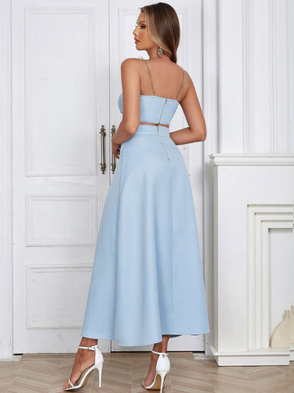 Halsy | Mouwloze Top & Lange Rok Set