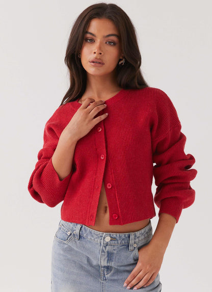 Veerle | Red Cardigan