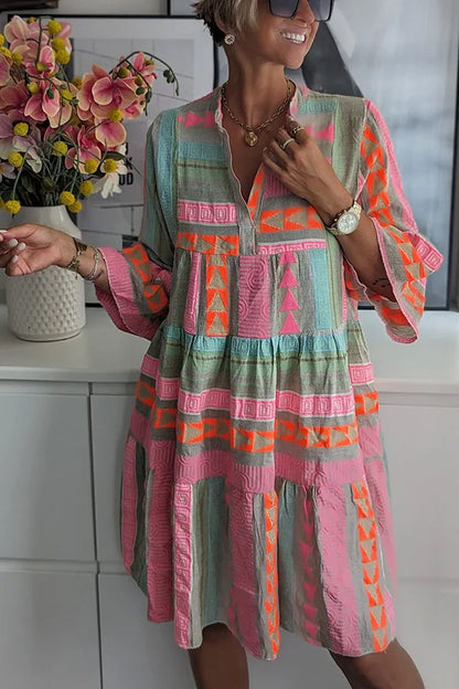 Kiki | Elegante Lente Midi Jurk ( Bijna uitverkocht )
