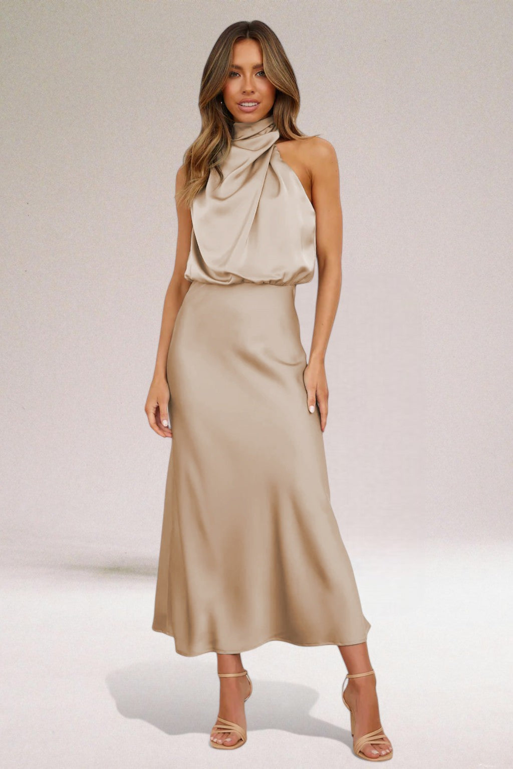 Flavia™ | Glamoureuze satijnen jurk