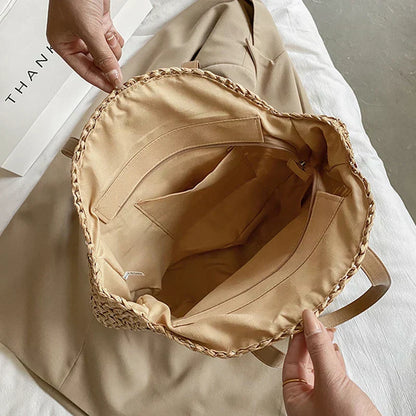 ROXANE | Ronde Handgeweven Rieten Tas