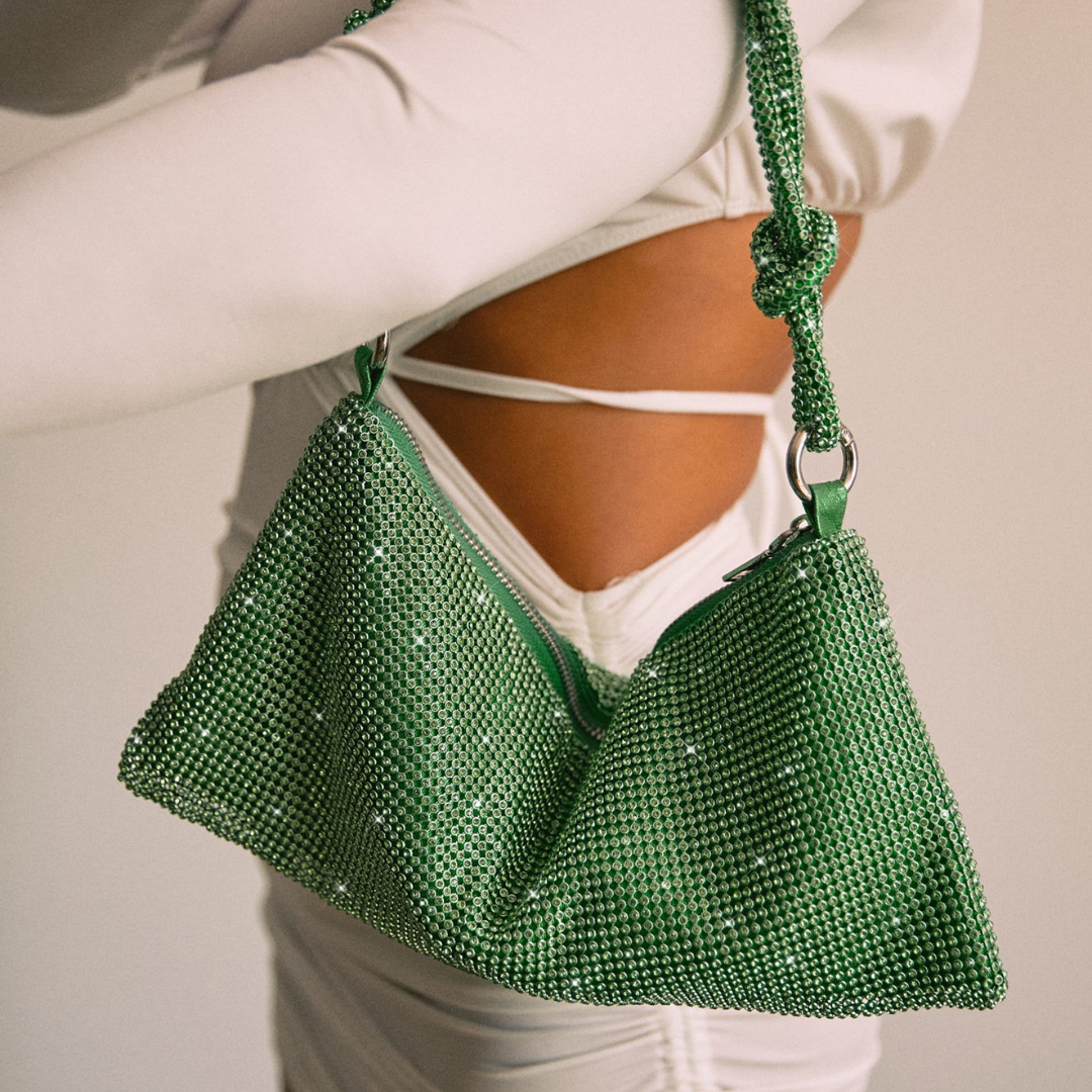 SOPHIA | Luxe Glanzende Tas met Kettingdetail