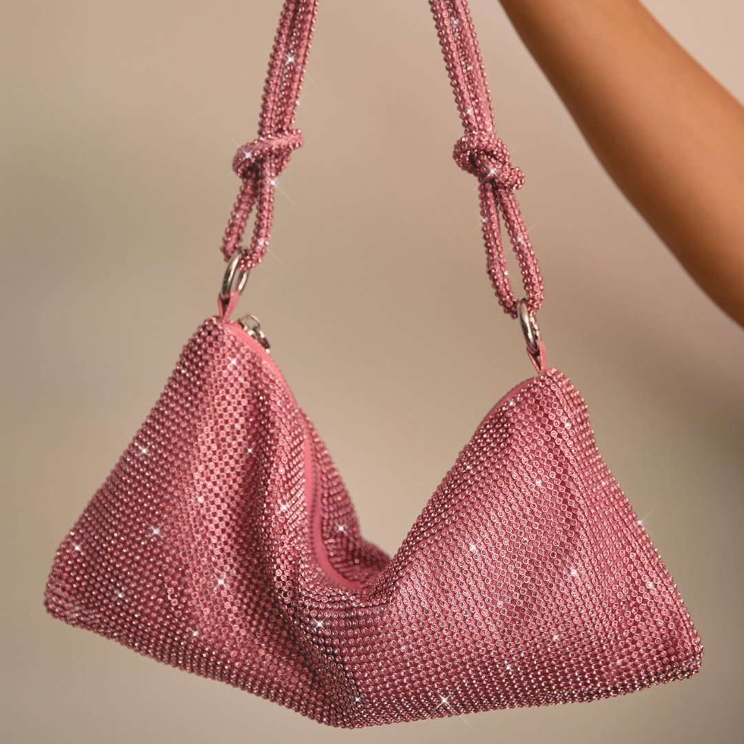 SOPHIA | Luxe Glanzende Tas met Kettingdetail