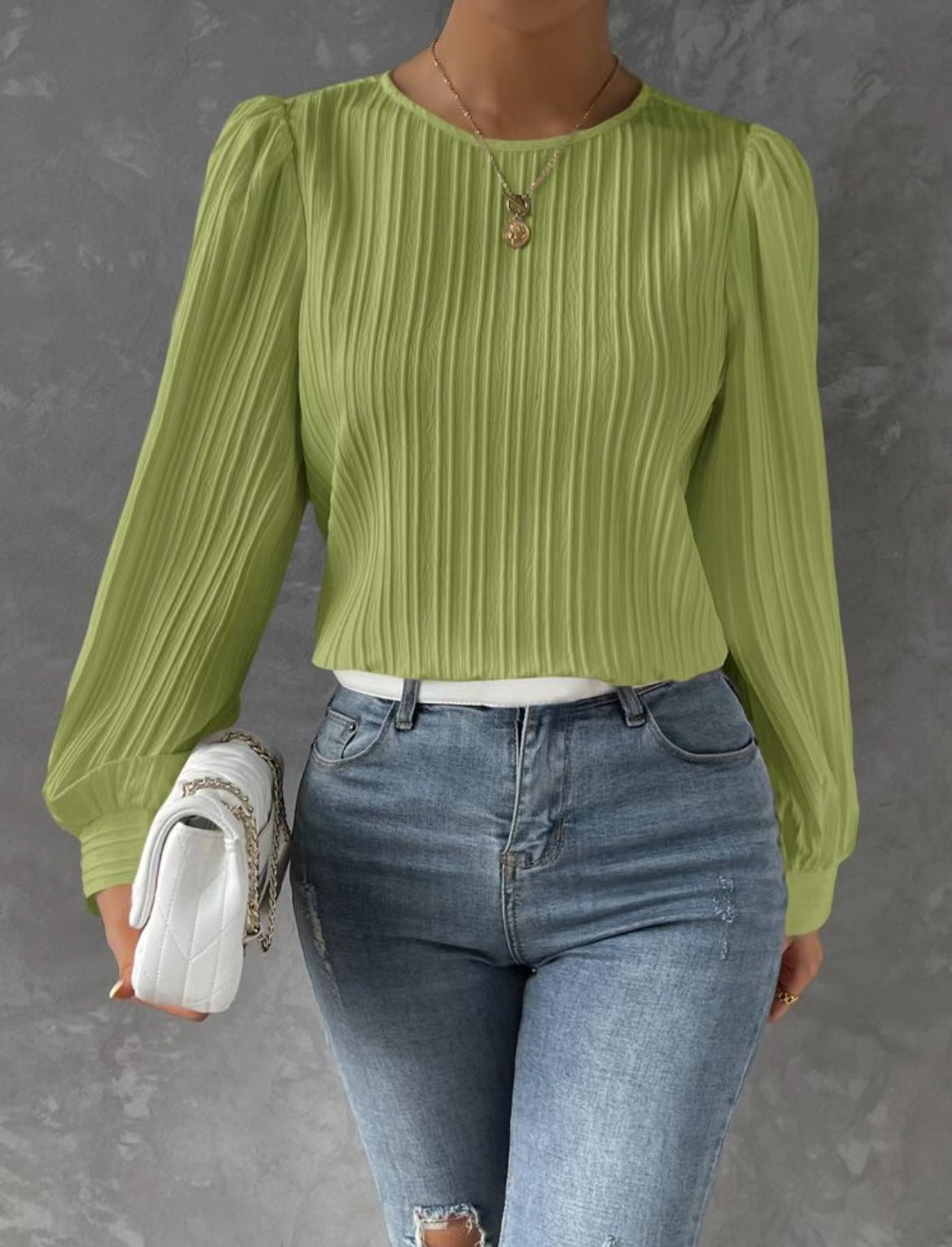 By Olivia | Dames Blouse met Lantaarnmouwen
