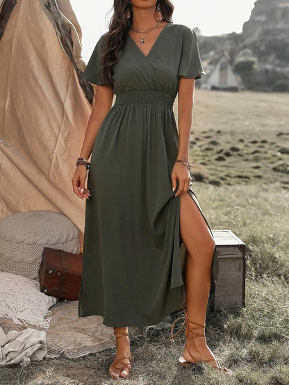 Marloes™ | Vederlichte Boho Zomerjurk met Korte Mouwen