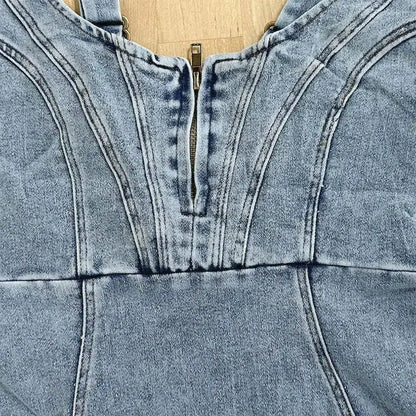 Anna | Denim jurk met verstelbare bandjes