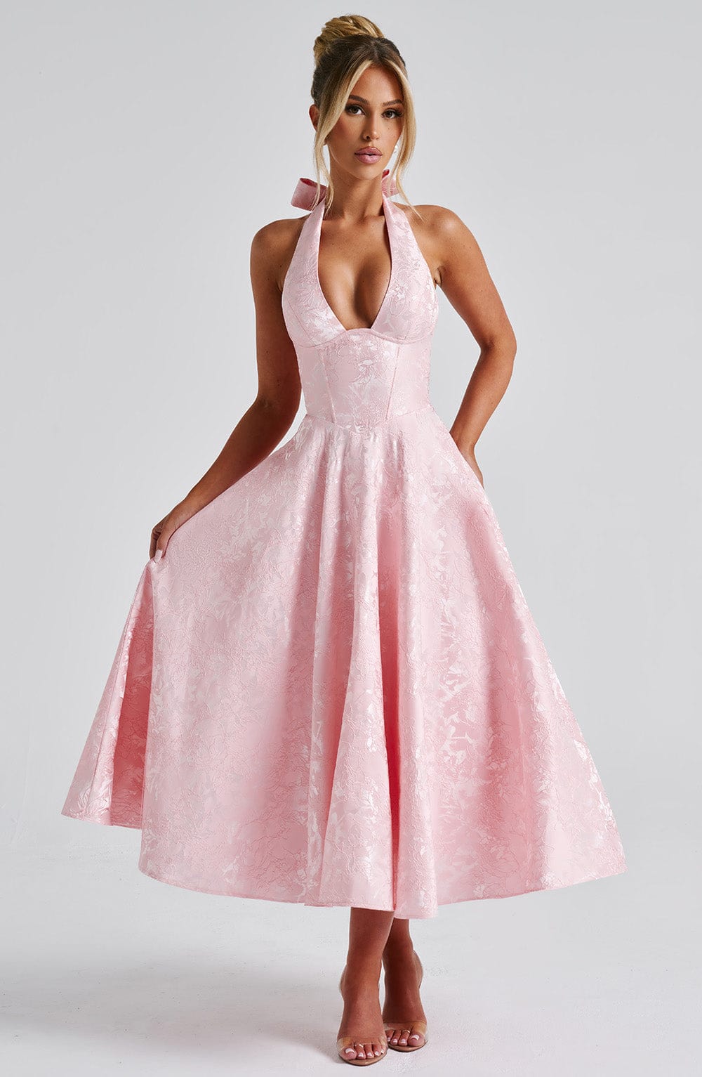 Esther™ I Midi-jurk Blush Elegance
