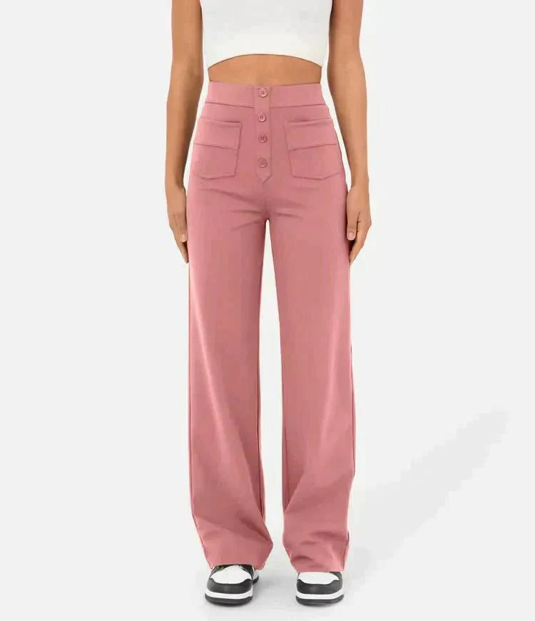 Jade | Elastische broek met hoge Taille