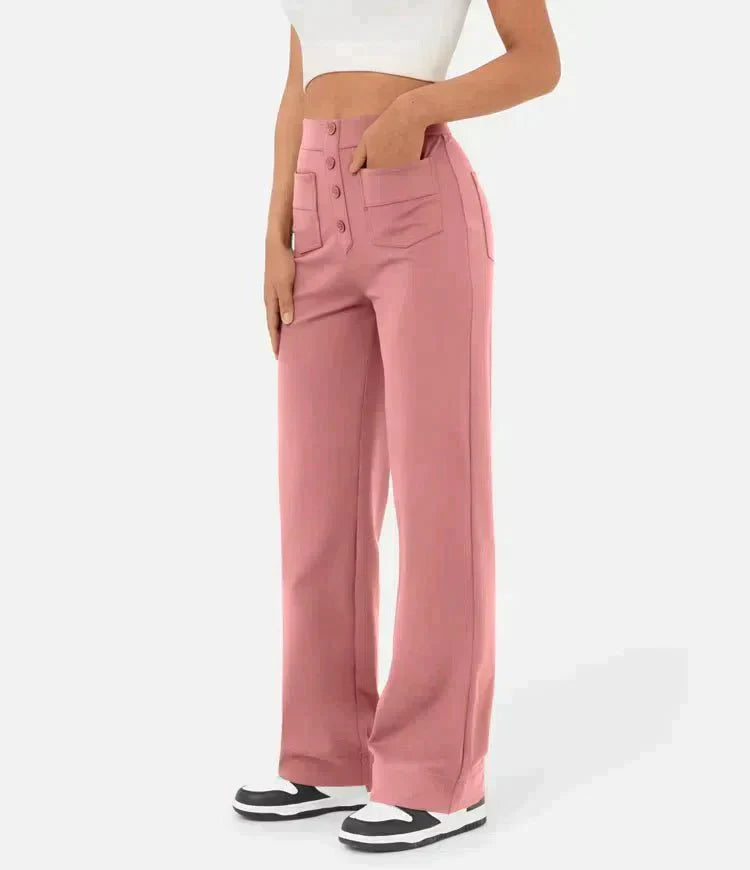 Jade | Elastische broek met hoge Taille