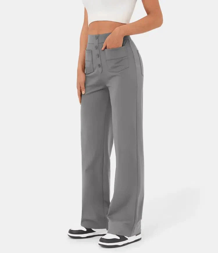 Jade | Elastische broek met hoge Taille