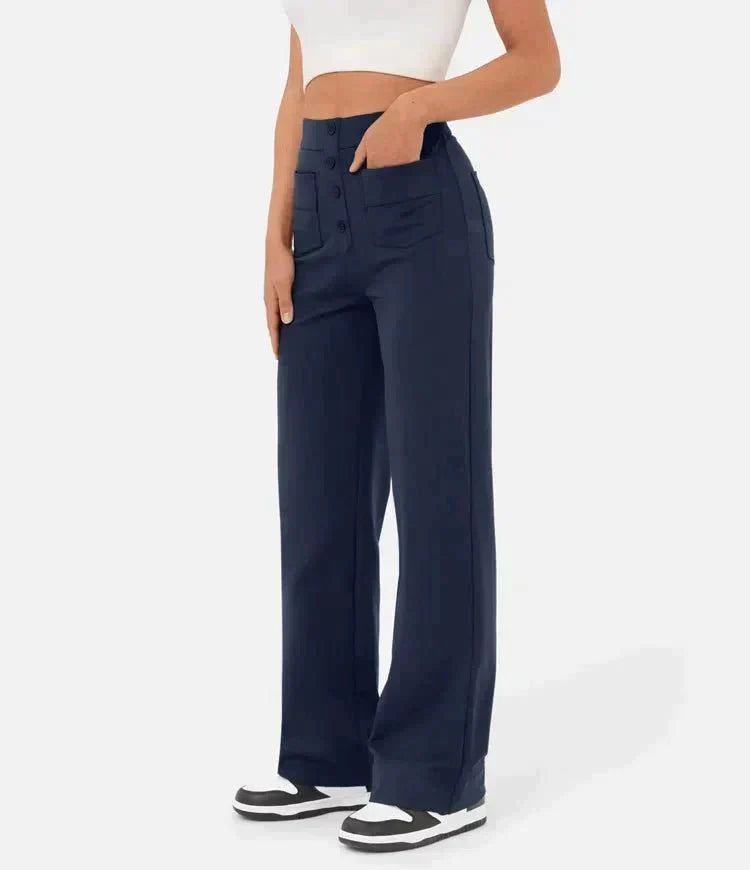 Jade | Elastische broek met hoge Taille