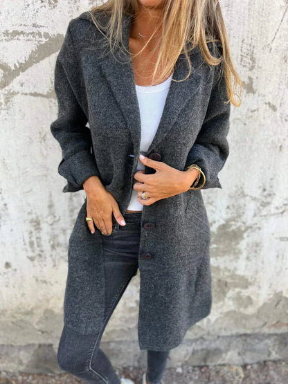 Baylea | Casual wollen mantel