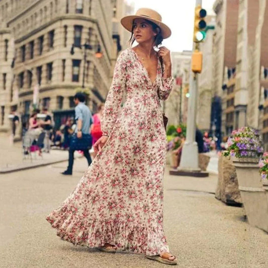 Ilse™ | Maxi Ibiza Style Bloemenjurk