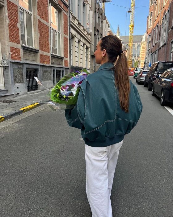 Rosie | Leren Bomber Jas