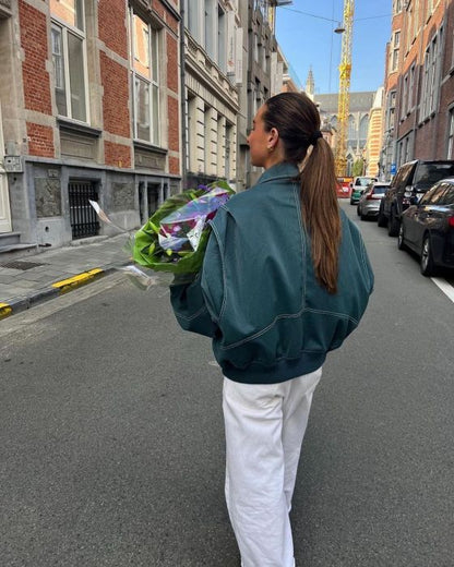 Rosie | Leren Bomber Jas