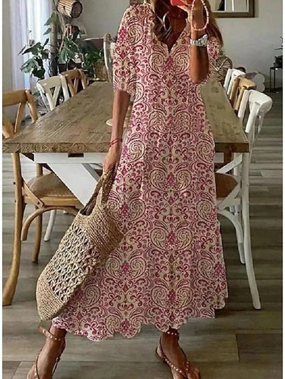 Tayla™ | Zomerse Jurk met Bloemenprint