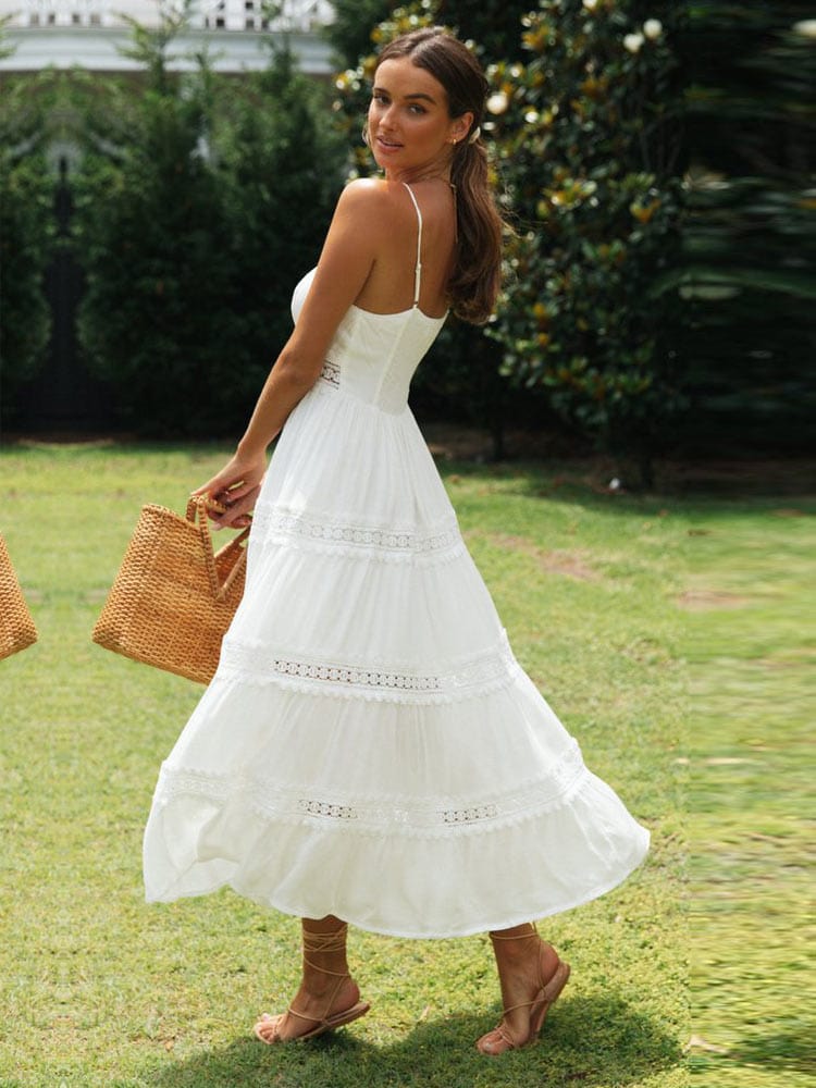 Sophie™ | Witte Maxi Strandjurk